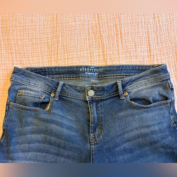 Aeropostale boot cut jeans size 10 long faded boho - Picture 2 of 4